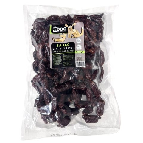 2Dog Mini Kiełbaski ZAJĄC 1 Kg