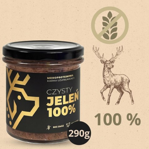 Deer Dog karma mokra jeleń 100% słoik 290 g
