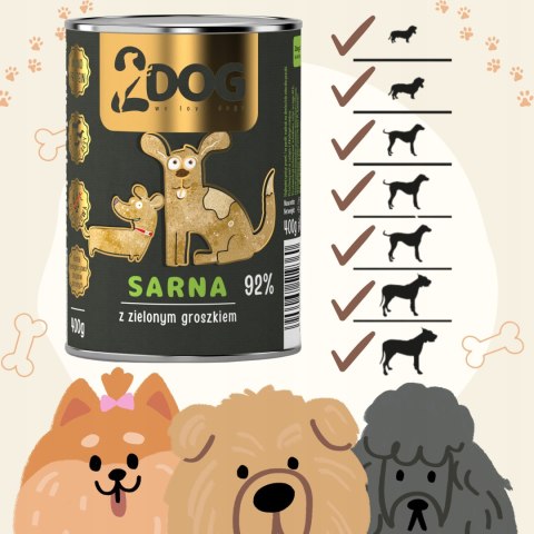 MOKRA KARMA DLA PSA SARNA 400 g MONOPROTEINOWA HIPOALERGICZNA Z BŁONNIKIEM