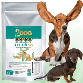 SUCHA KARMA DLA PSA 2Dog JELEŃ 12kg ZIMNOTŁOCZONA HIPOALERGICZNA BEZ GLUTEN