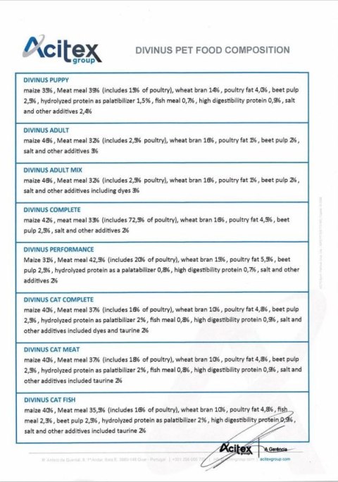 PRÓBKA Divinus Adult dla psów dorosłych 100g