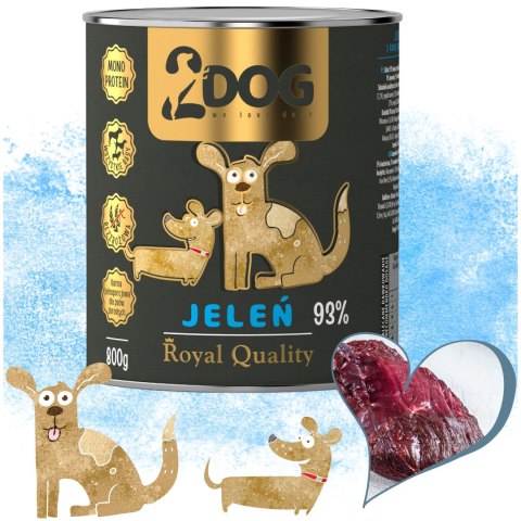 2Dog Mokra karma dla psa Jeleń ROYAL QUALITY 800g