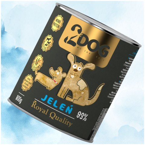2Dog Mokra karma dla psa Jeleń ROYAL QUALITY 800g
