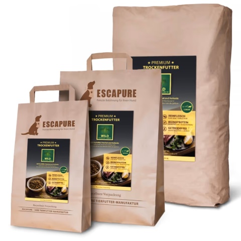 12 kg Escapure Premium Senior Wild - wysokiej jakości karma dla psa seniora, dziczyzna wypiekana w piecu - 12kg