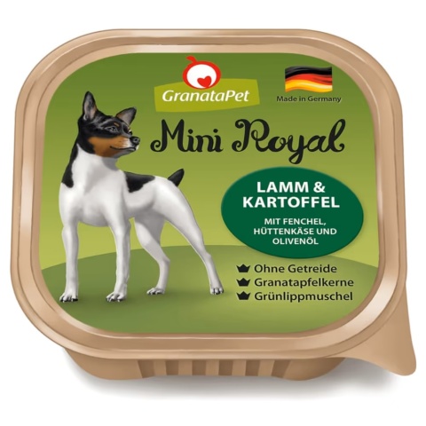GranataPet Mini Royal Lamb & Potato 11x150g - bezzbożowa mokra karma dla psów małych ras, jagnięcina i ziemniaki