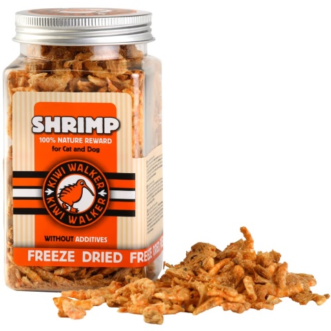 Kiwi Walker Snacks Shrimp 50g - 100% krewetki, liofilizowane, naturalne przysmaki dla psa i kota