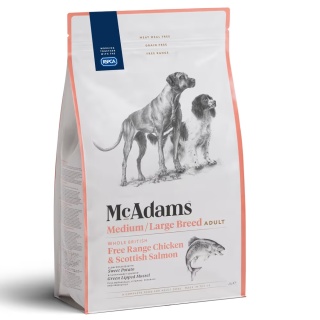2 kg McAdams Breed Free Range Chicken & Salmon - wypiekana karma dla średniego i dużego psa, kurczak z wolnego wybiegu i łosoś