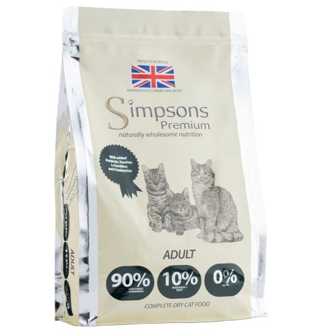 1,5 kg Simpsons Premium Cat Adult 90/10 Mixed Meat & Fish - karma dla kotów, drób i ryby